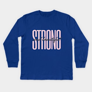 Unbreakable Beauty: Strong and Beautiful Kids Long Sleeve T-Shirt